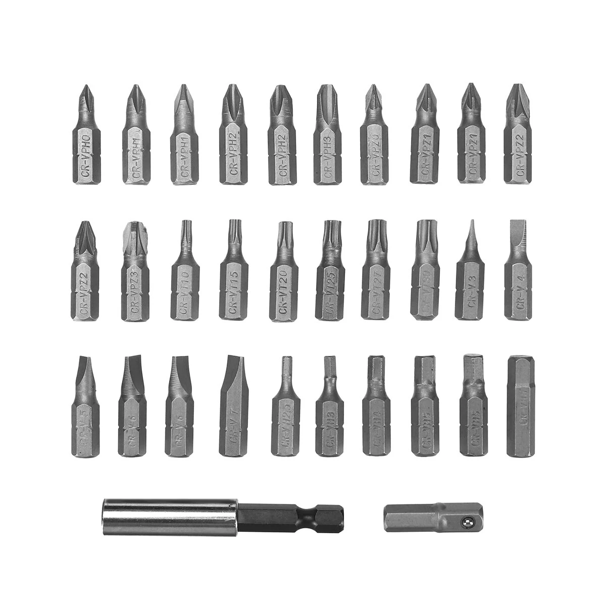 31PCS Drill Bits Set - PH PZ SL H T Sizes with 60mm Extension Rod | Heavy-Duty - Image 3
