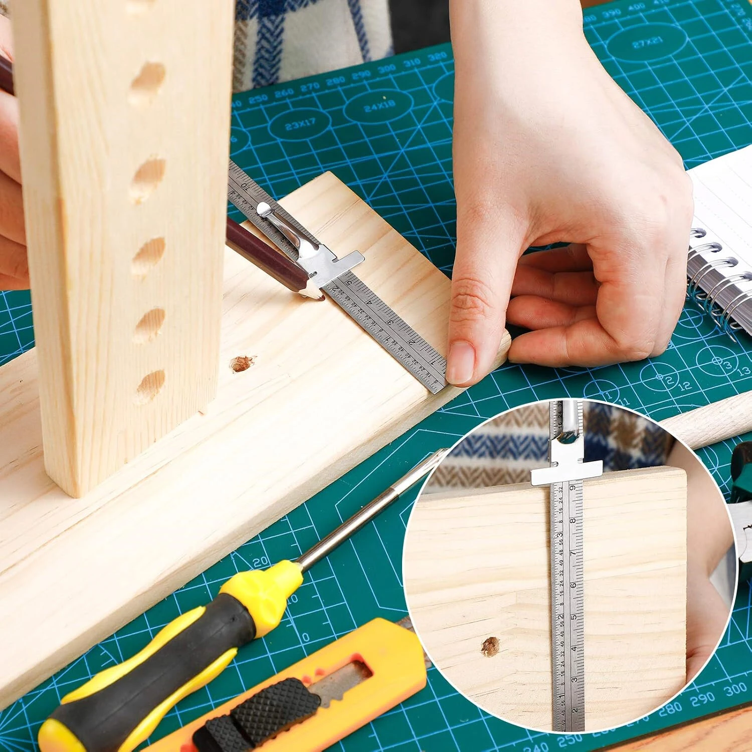 Flexible 6 Inch Stainless Steel Pocket Ruler | Metric & Imperial Scale with Detachable Clip - Image 5