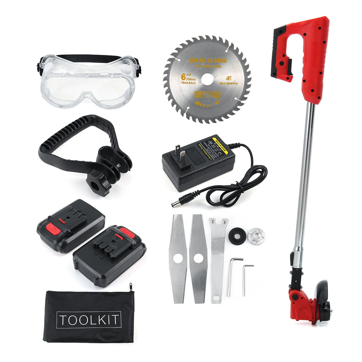 Greenworks Cordless Grass Trimmer - Rechargeable Electric Stretchable Lawn Tool Kit - Image 4