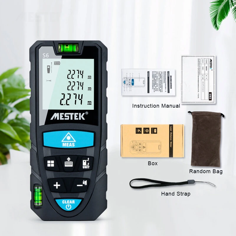 S6 100m Laser Distance Meter | Laser Rangefinder & Measure Tape - Image 4