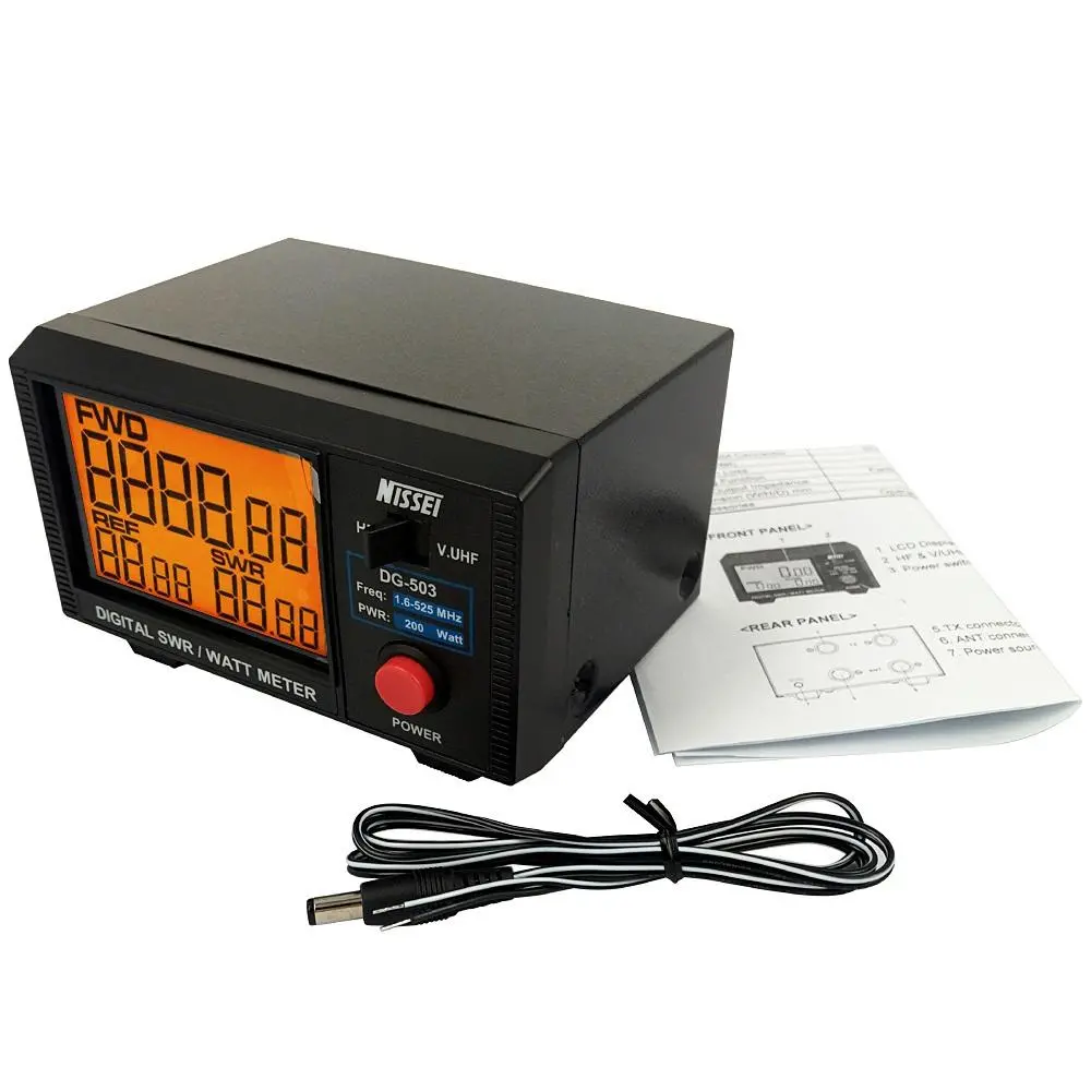DG-503 Digital SWR & Watt Meter | 1.6-60MHz & 125-525MHz | 200W for Two-Way Radio - Image 2