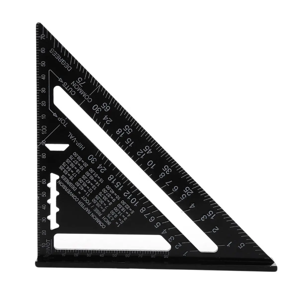 7 Inch Aluminum Triangle Ruler - Rafter Square & Angle Protractor Tool - Image 4