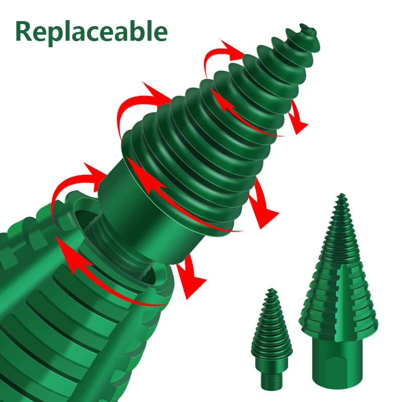 Wood Splitter Drill Bit - Carbon Steel Spiral Design - Fits Electric Hammer - Tree Stump Removal - Image 3