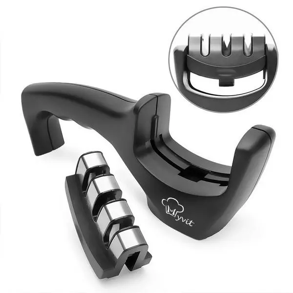 Knife Sharpener 3 Stage - Professional Sharpening Stone with Tungsten Diamond & Ceramic - Image 4