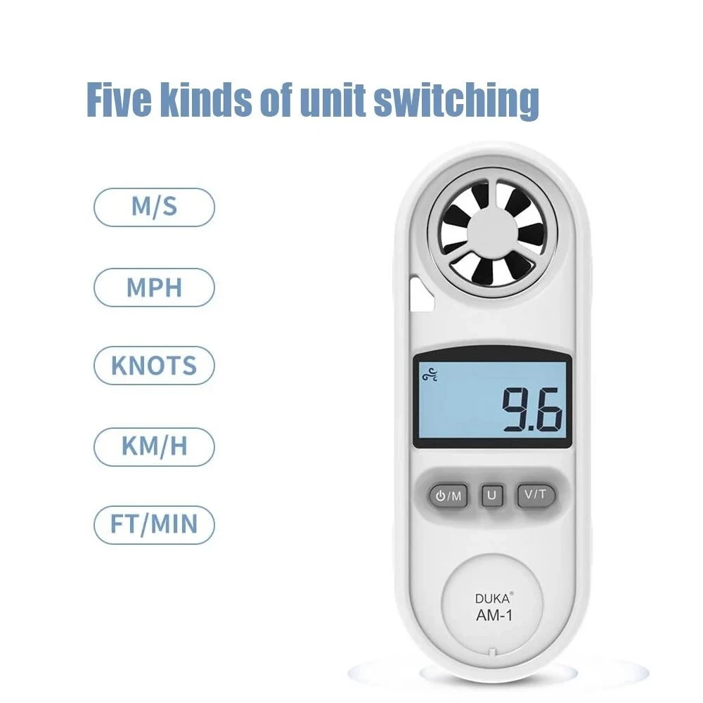 DUKA AM-1 Digital Anemometer | Wind Speed Meter 0.3-30m/s | -10 to 45°C Temp Tester - Image 4