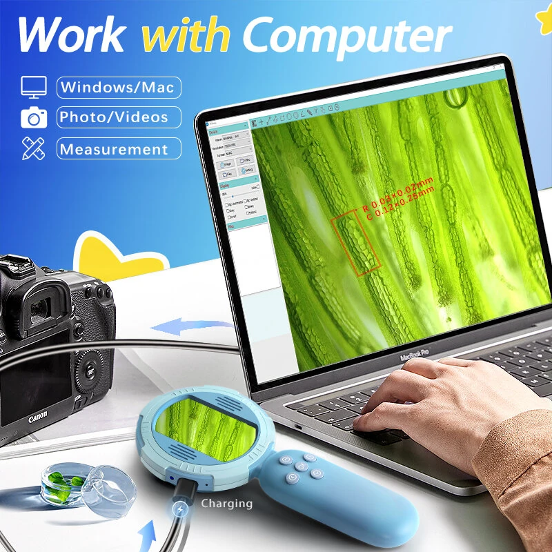 HM020C Digital Microscope - HD IPS 2.0 Screen | 8 LED Lights | Type-C - Image 4