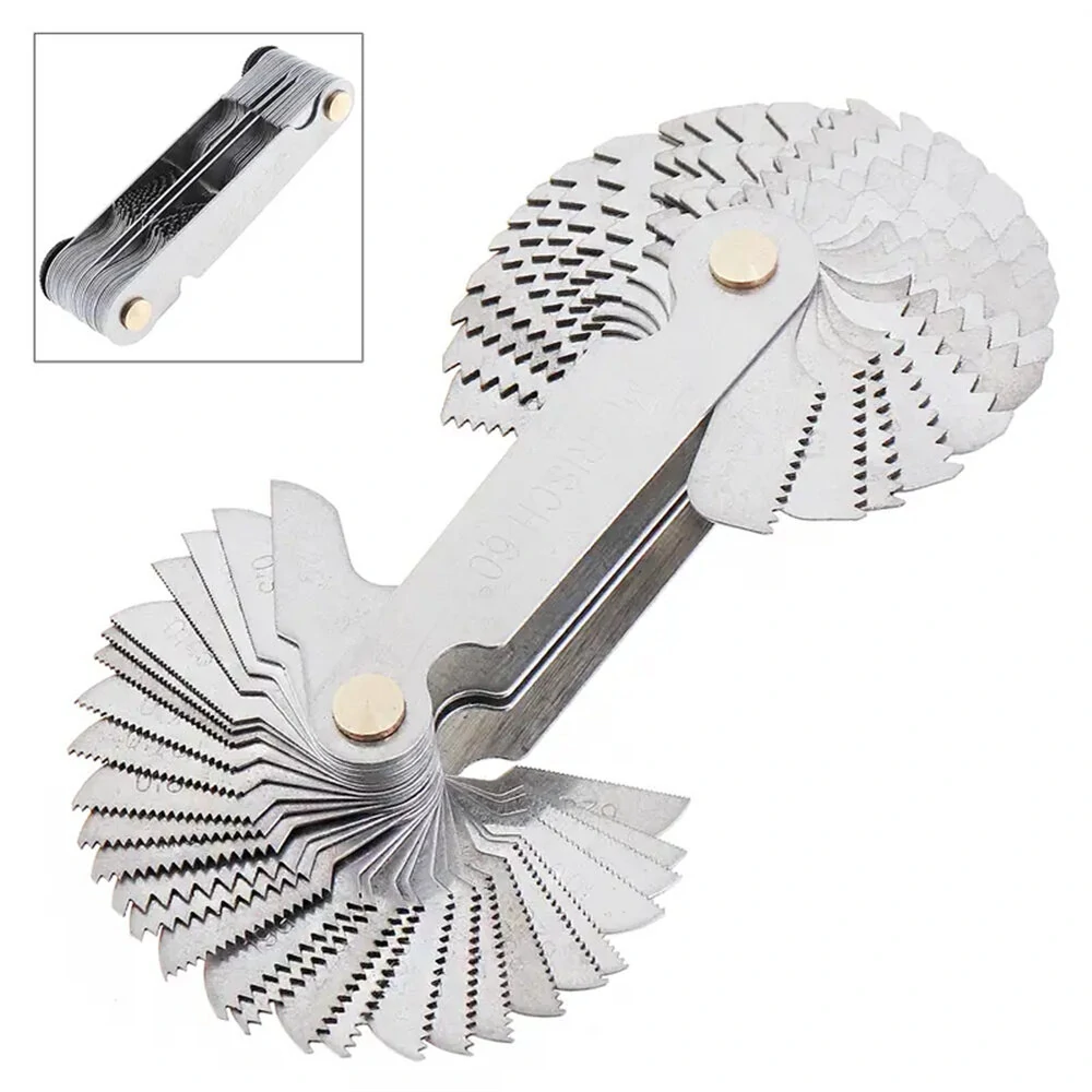 58PCS Metric & Imperial Screw Thread Pitch Gauge | Stainless Steel Precision Tool - Image 4