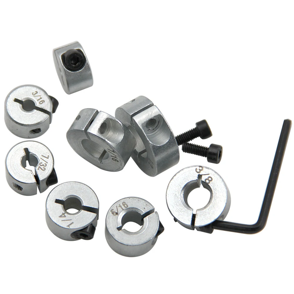8pcs Open Type Bearing Locking Ring Set - Axis Fixed Sleeve & Shaft Positioning Tool with Wrench - Image 4