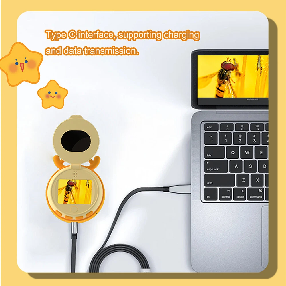 HM020F Portable Digital Microscope - 2 Inch IPS Screen | 7 LED Lights | Type-C Interface - Image 3