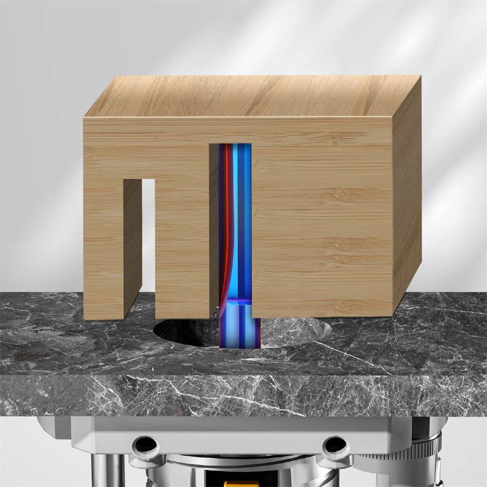 Tungsten Carbide Straight Router Bit | 1/4 Inch 2-Flute | Nano Blue Coating for CNC Woodworking - Image 3