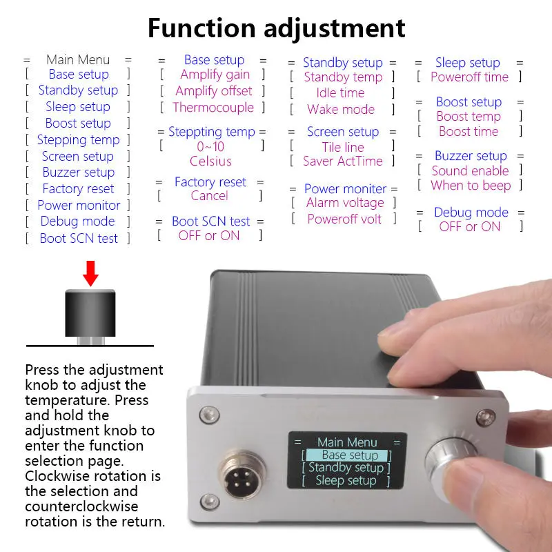 STC T12 OLED Soldering Station - Quick Heating Welding Iron 200-450°C 100-240V - Image 5