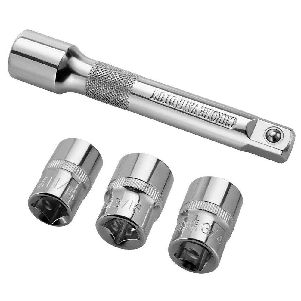 5PCS Torque Wrench Set 28-210Nm | Bi-Directional Heat-Treated Steel | 3 Sockets & Extension Bar - Image 2