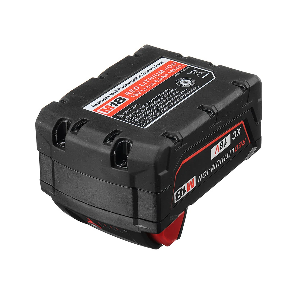 2Pcs 18V Milwaukee M18 Battery Replacement - 3.0Ah to 6.0Ah Compatible - Image 4