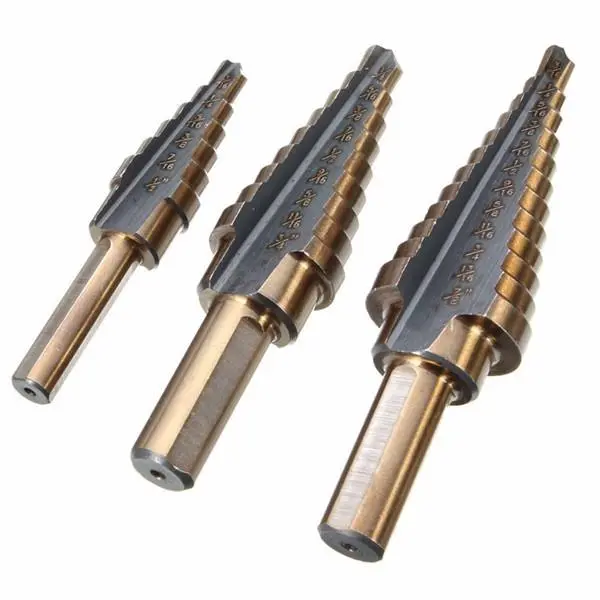M7 HSS Step Drill Bit Set - 3 Piece | 3/16-7/8 Inch Range for Metal - Image 2