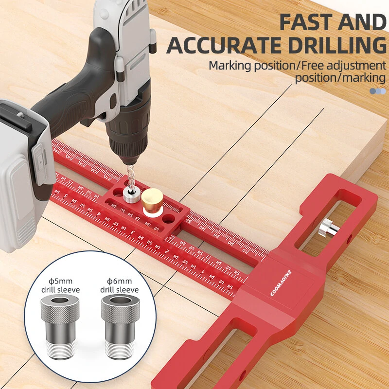 ENJOYWOOD TS-24 Scribing Ruler | 400mm/600mm Multi-Function | 360° Marking & Adjustable Length - Image 3