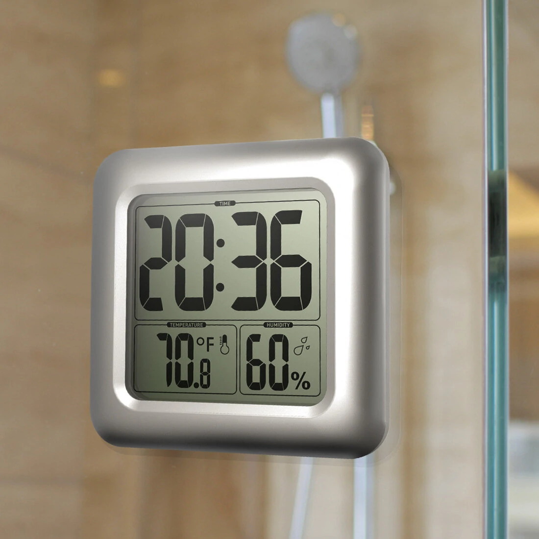 BALDR B0006STH Digital Clock - LCD Display Hygrometer - 12/24H Waterproof - Image 2