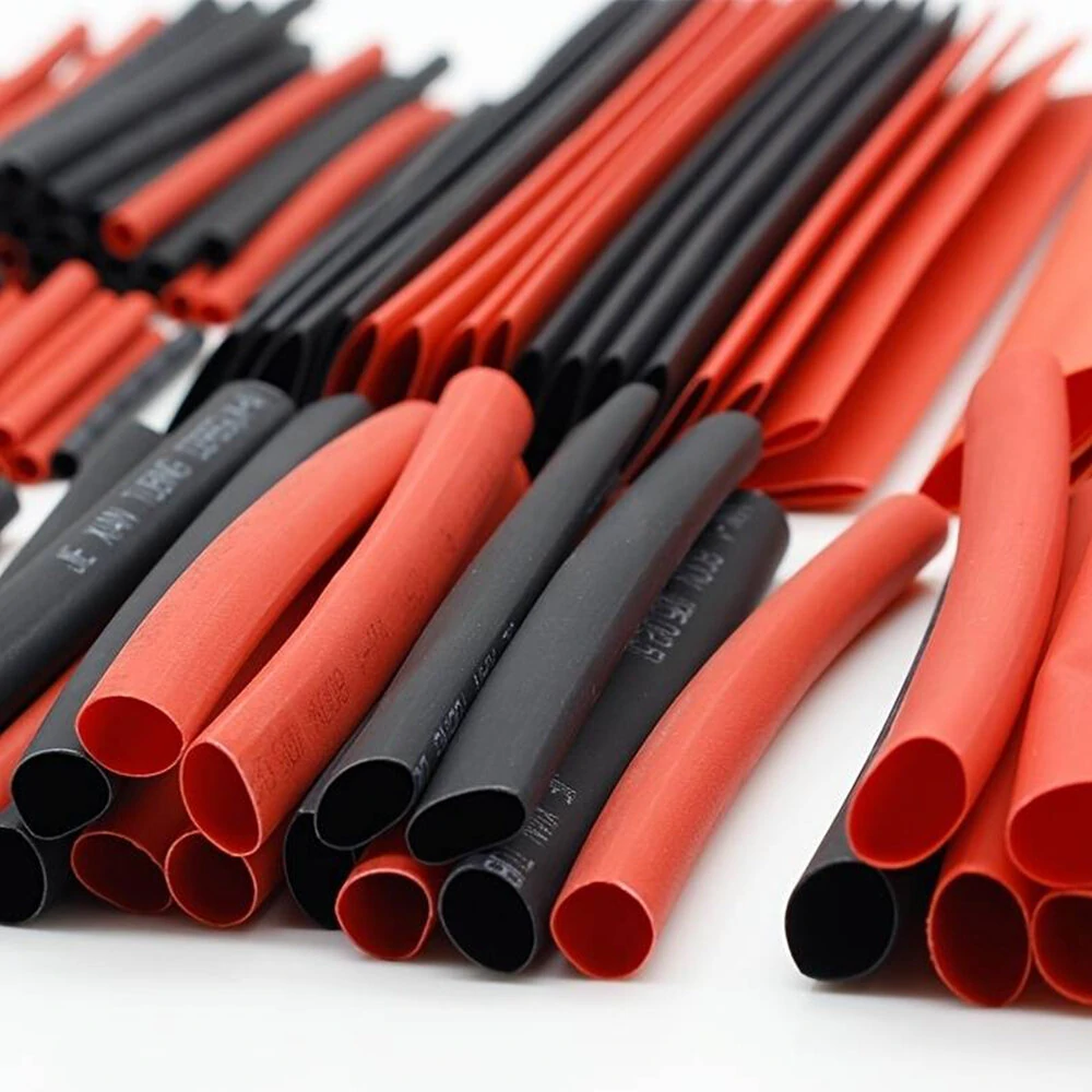 127 Pcs Heat Shrink Tubing Set - 2:1 Shrink Ratio Wire Protection Kit in Red & Black - Image 3