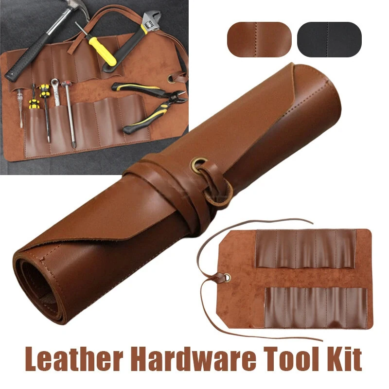 Leather Tool Roll Bag - Portable Wrench & Cutter Storage Pouch | Multifunction - Image 2