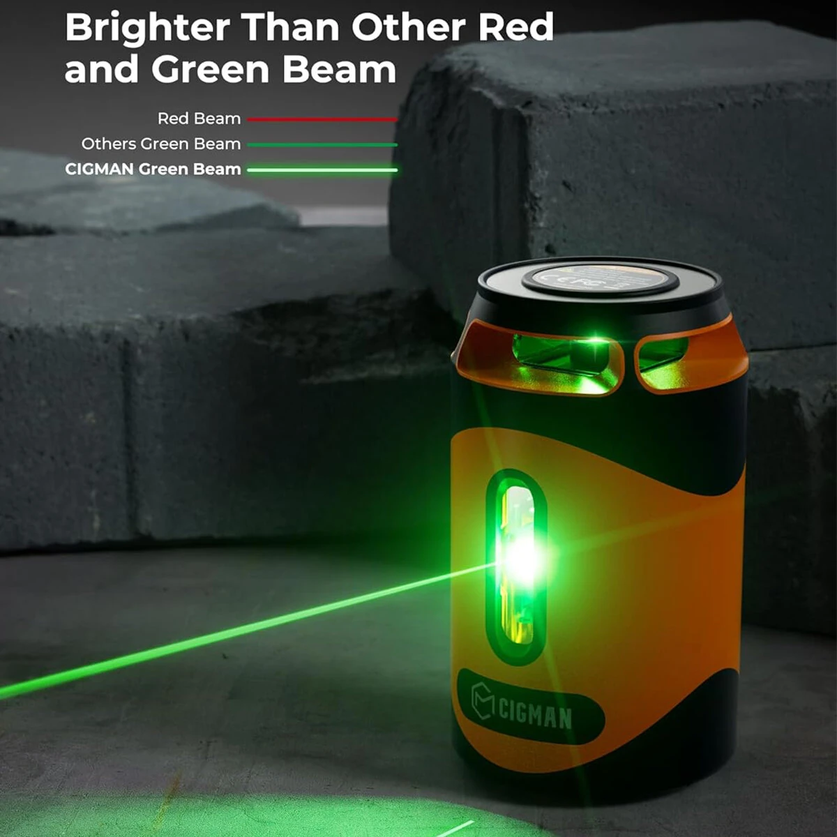 CIGMAN CM-505 Green Laser Level 360 Self-Leveling | 100Ft Range | Rechargeable - Image 2