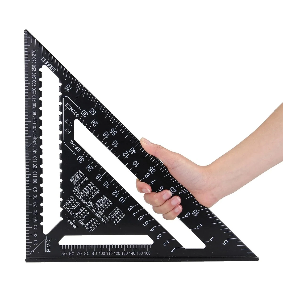 Johnson Level & Tool 7/12 Aluminum Angle Ruler - Metric Protractor & Woodworking Speed Square - Image 2