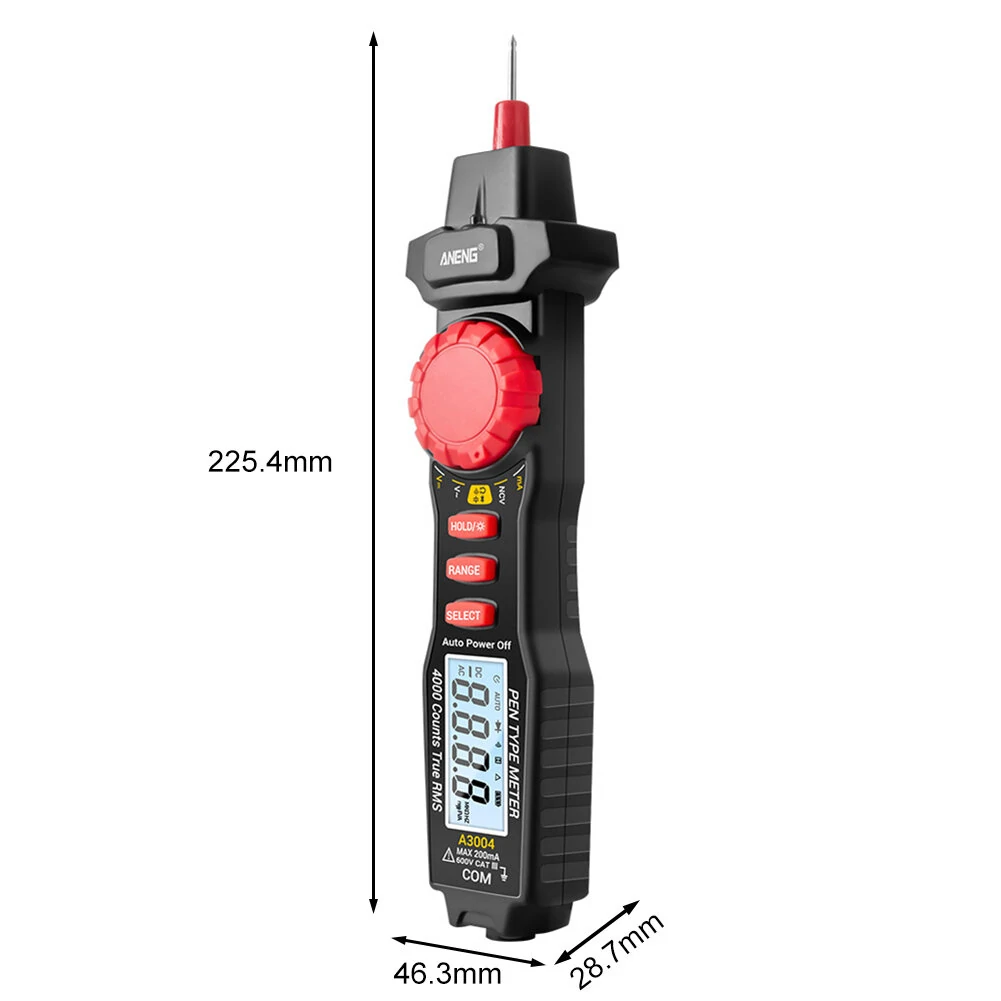 ANENG A3004 Digital Pen Multimeter | Auto-Range 4000 Counts | NCV AC/DC Voltage Tester - Image 4