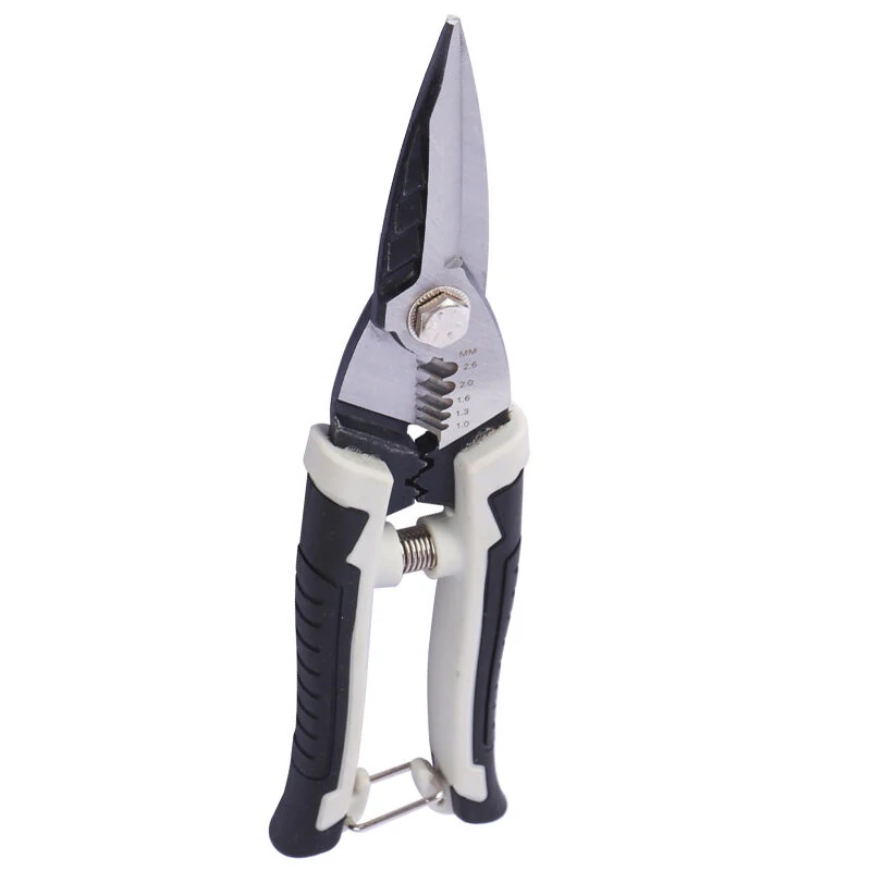Multifunctional Electric Scissors Pliers | Wire Cutting Tool with White & Black Handles - Image 3
