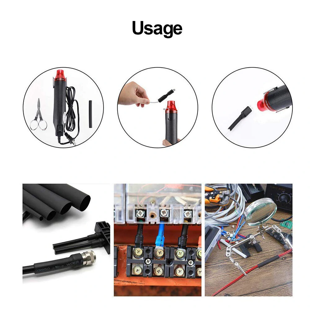 Heat Shrink Tubing Kit - 650pcs Black 2:1 Ratio | 8 Sizes in Box for Wire Insulation - Image 5