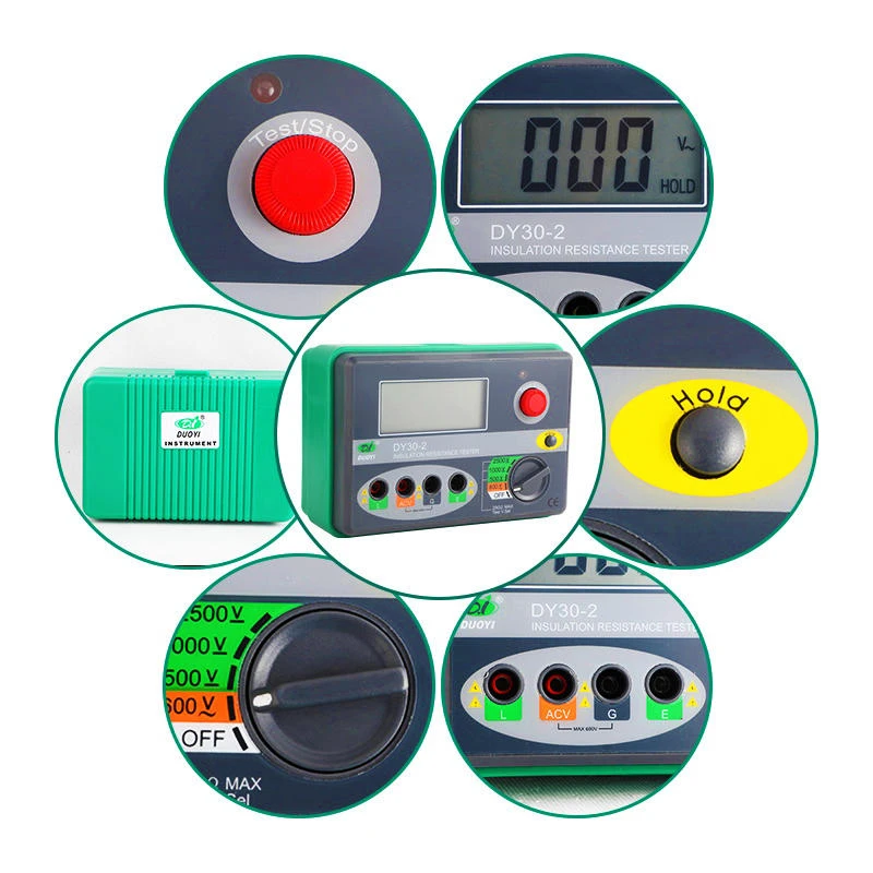 DUOYI DY30-2 Insulation Resistance Tester | 20G Ohm 500V/1000V/2500V | Megohmmeter Voltmeter - Image 3