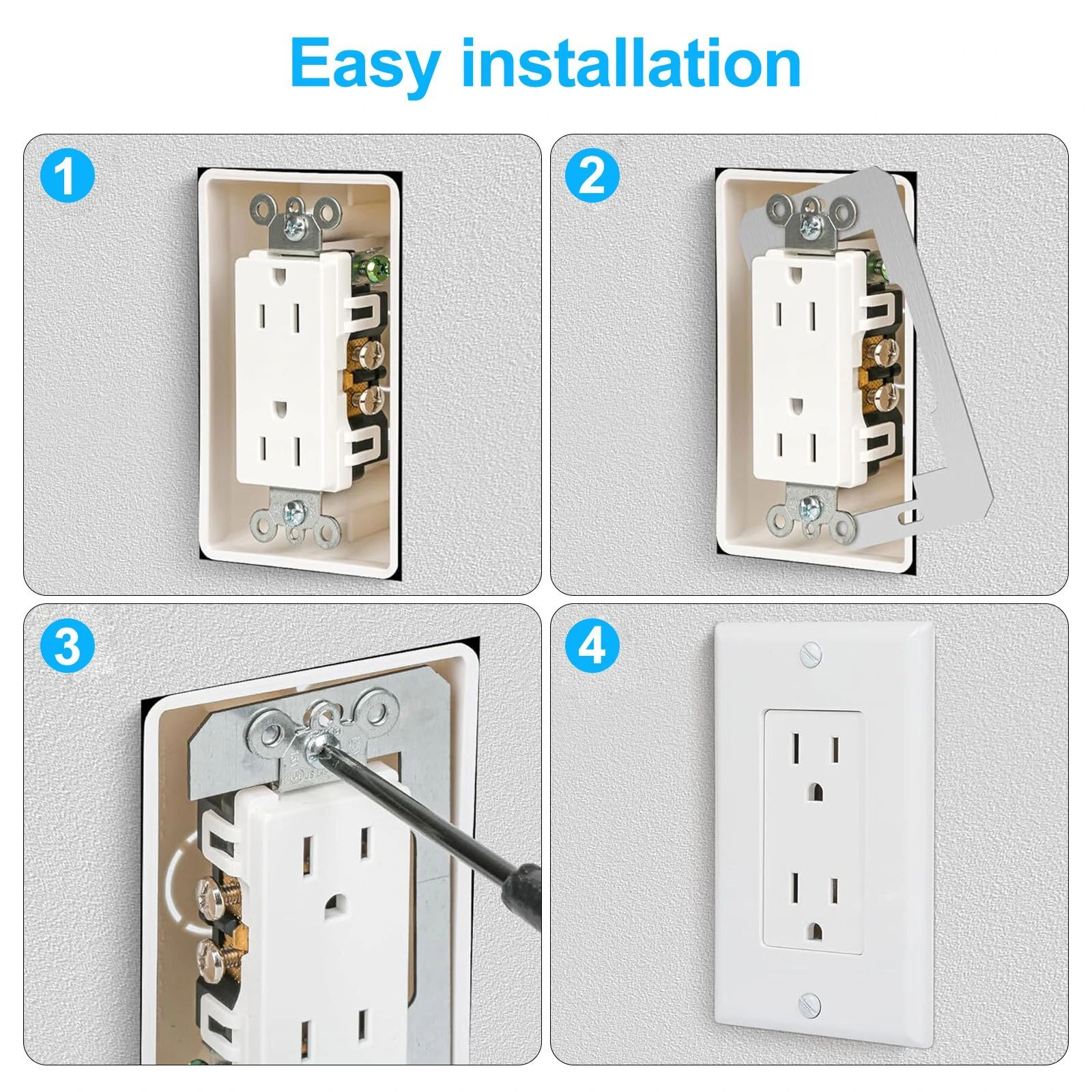 Metal Wall Plate Spacer - 15pcs Flush Fit Outlet Leveler - Waterproof & Rust Resistant - Image 5