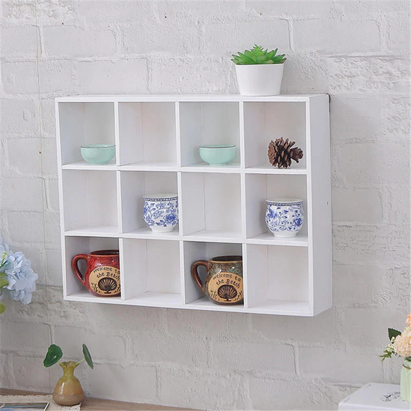 Wall Mounted Wooden Shelf - Hanging Storage & Display Rack Holder - Image 5