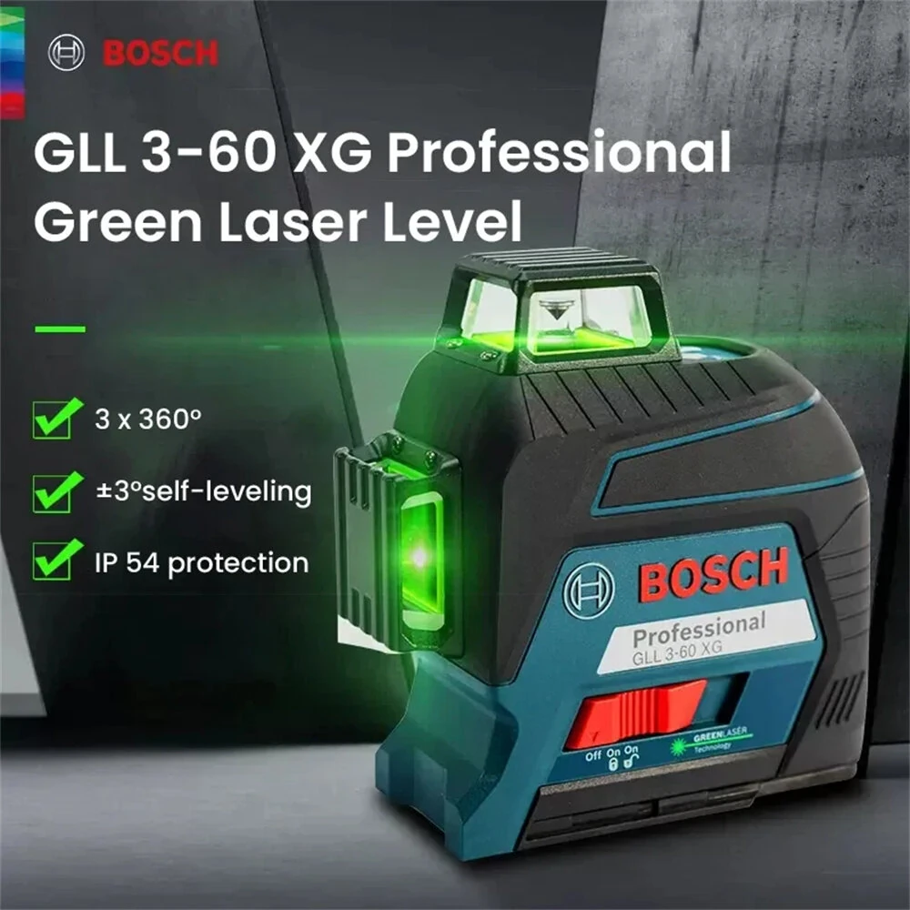 GLL3-60XG 3D Green Laser Level | 12 Lines Auto-Leveling | 30m Range IP54 - Image 2