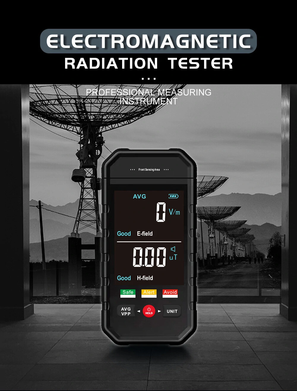 ET925PRO Electromagnetic Radiation Tester - 40V/m Alarm, Color Screen, Sound & Light Alert - Image 4