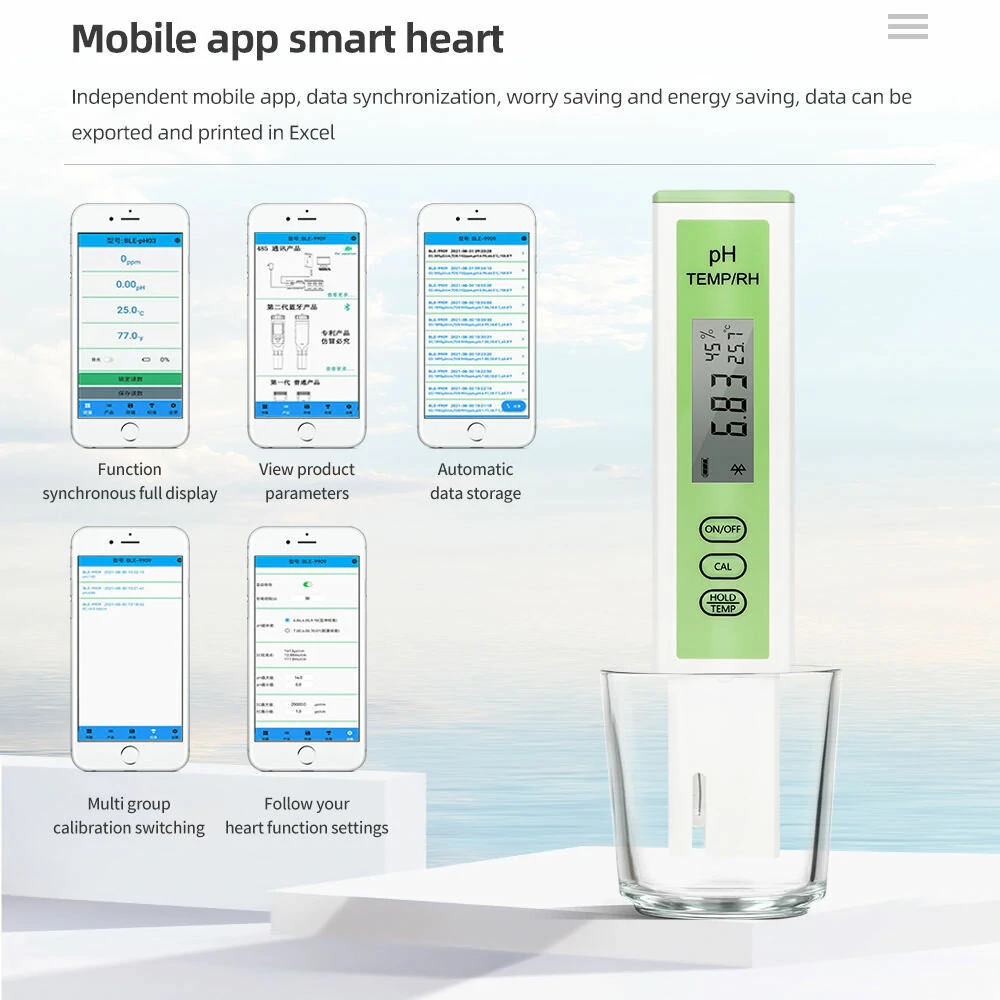 CCOWAY OW-BLE-PH01 Bluetooth pH Test Pen | High Precision Water Tester for Aquaculture & Drinking - Image 4