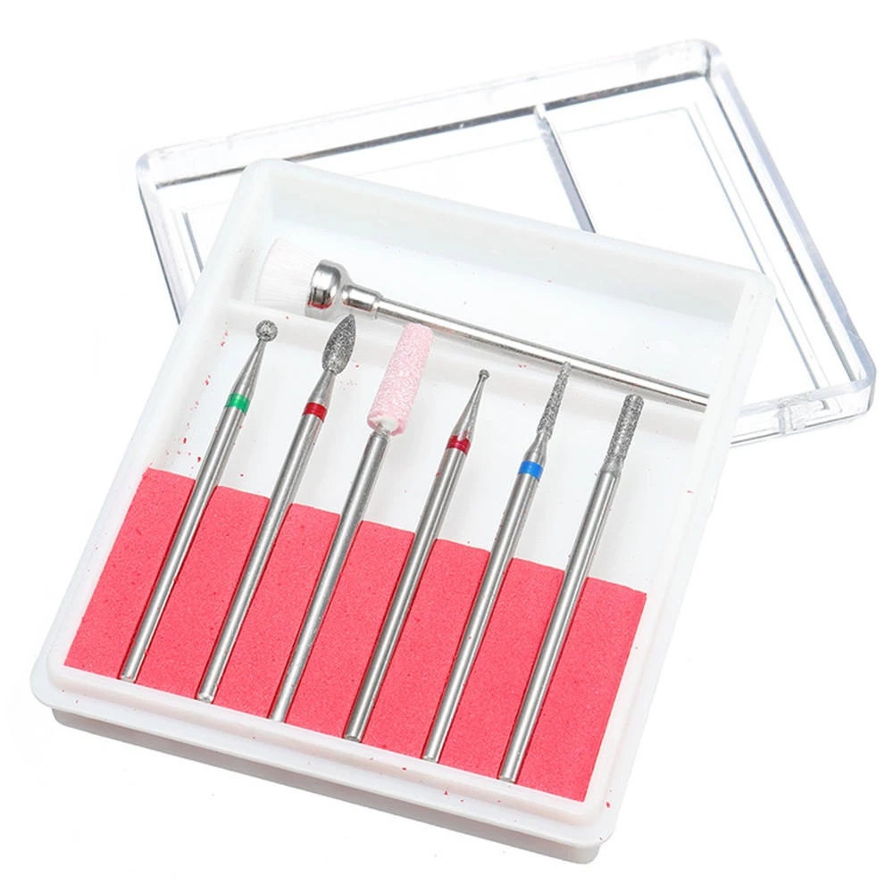 7pcs Abrasive Drill Bits | 3/32 Inch Rotate Burr for Cuticle Manicure Pedicure - Image 5