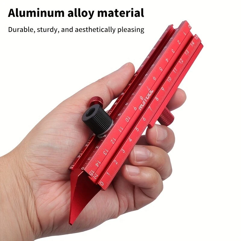 Precision Contour Gauge | 7.1 Inch Aluminum Alloy Scribing Tool for Woodworking - Image 3