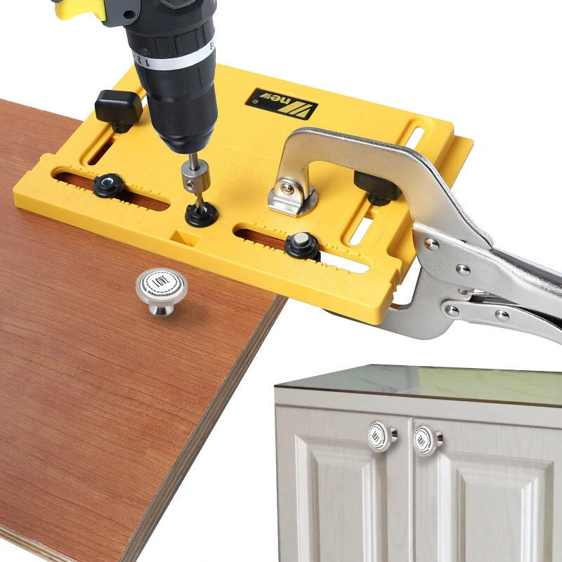 Woodworking Handle Hole Locator - Cabinet Door Installation Tool | Hand-Held Positioning Aid - Image 2