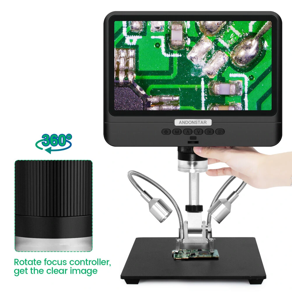 Andonstar AD208S Digital Microscope | 8.5 Inch LCD 1080P | 5X-1200X Magnification Soldering Tool - Image 5