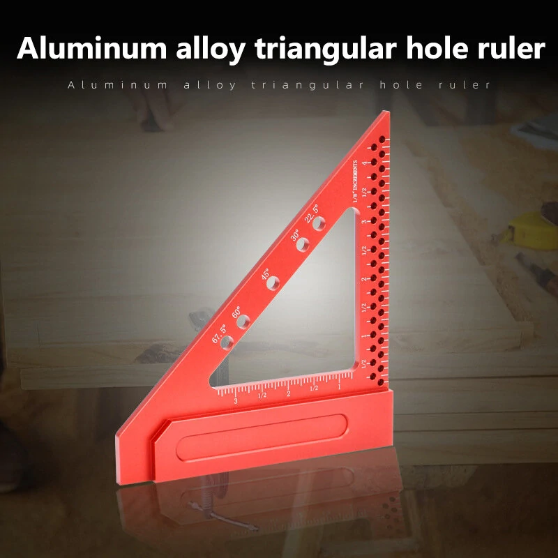 Fonson Tools 3 & 4 Inch Carpenter Triangle Ruler | Rafter Square & Protractor for Woodworking - Image 5