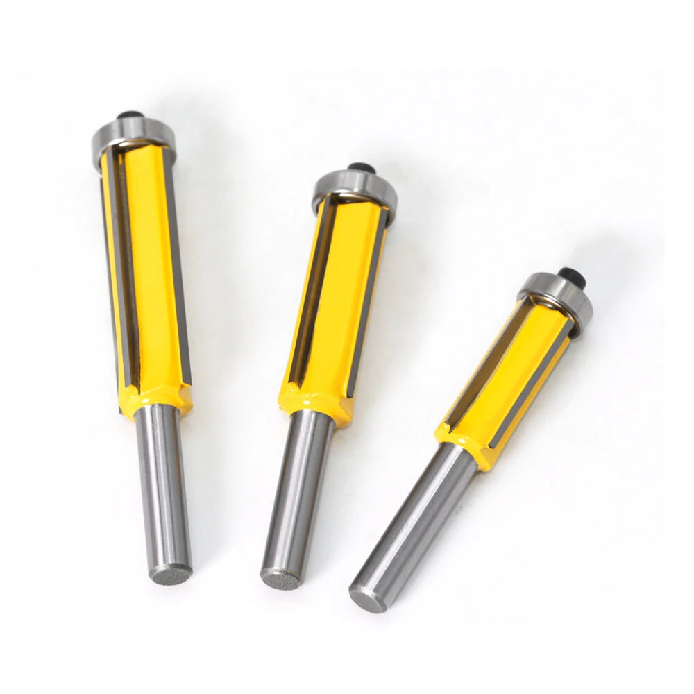 Tungsten Steel Router Bit - 8mm Shank 4 Flute with Bearing | Wood Trimming - Image 2