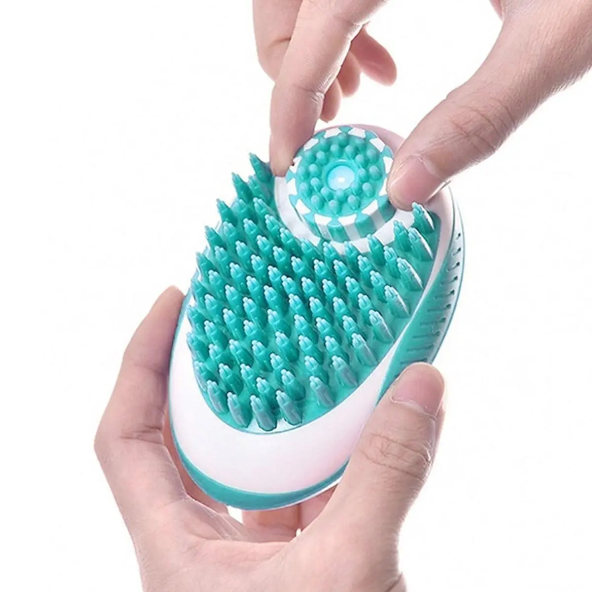 Dog Bath Brush - Silicone Pet Shampoo & Massage Comb | Hair Removal Tool for Dogs & Cats - Image 4
