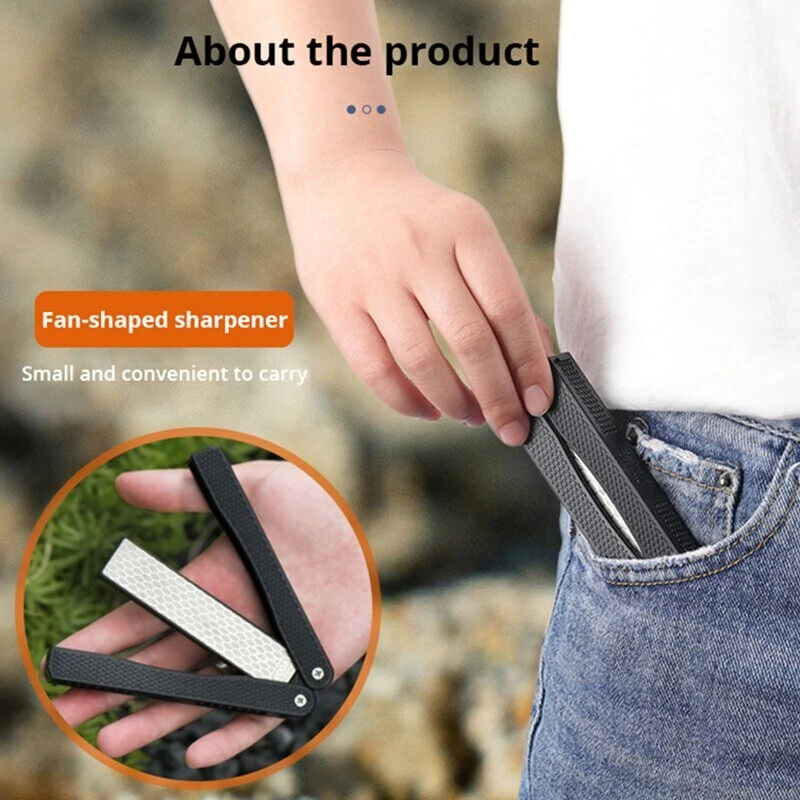 DMD Portable Double Side Grindstone - Professional Kitchen & Pocket Knife Sharpener | Diamond Sharpening Stone - Image 5
