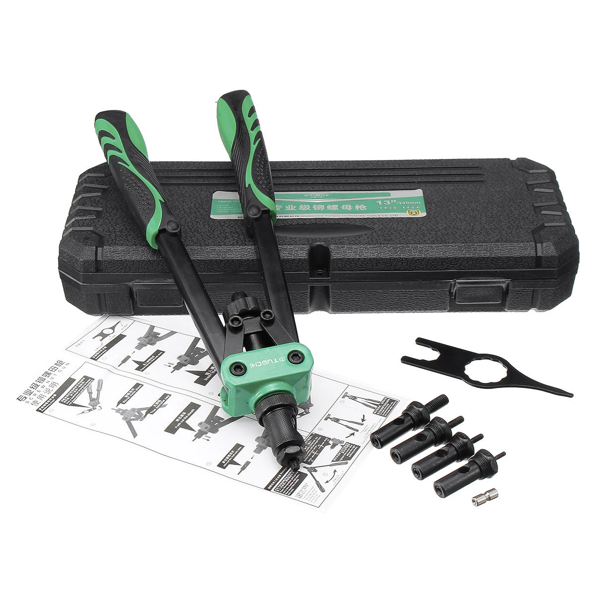 13 Inch M3-M8 Riveter Tool Set | Nut Riveting Kit with Rivet Nutsert Insert - Image 2