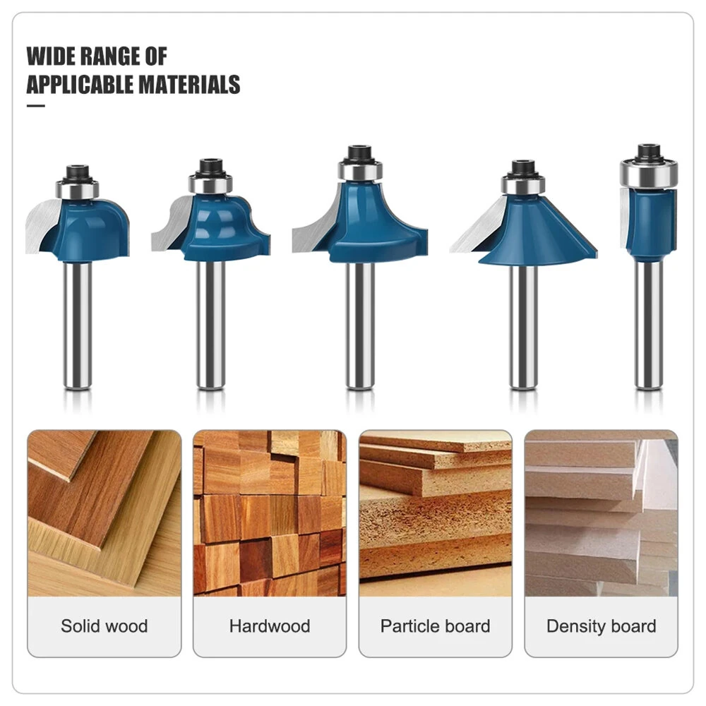 15PCS 1/4 Shank Tungsten Carbide Router Bits Set | Chamfer & Trimming Bits for CNC & Wood Engraving - Image 3
