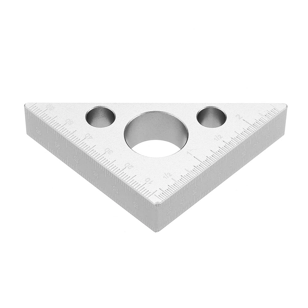 Drillpro 90 Degree Aluminum Ruler - Metric & Inch Woodworking Triangle Ruler - Image 3