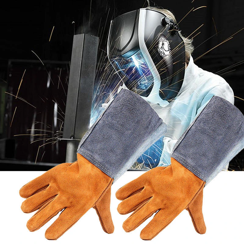 Welding Gloves - Soft Cowhide Leather Work Gloves for Hand Protection - Image 4