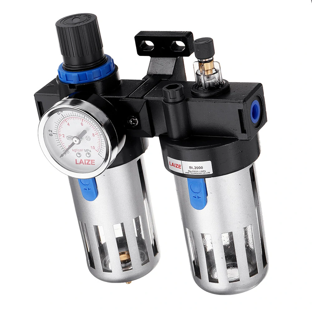 LAIZE BFC2000 2-in-1 Air Filter Regulator | Water-Oil Separator for Air Tools - Image 3