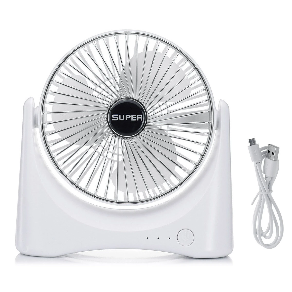 Mini USB Desktop Fan - Rechargeable 3 Speed Portable for Travel & Office - Image 3