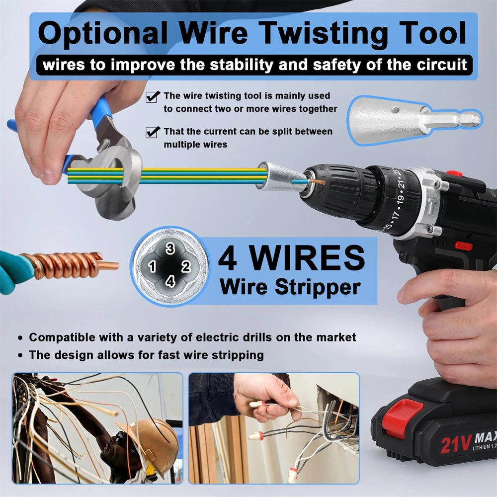 Multifunction Electric Wire Stripper for Drill | Adjustable & High Compatibility - Image 4