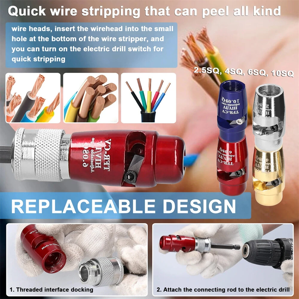 Multifunction Electric Wire Stripper for Drill | Adjustable & High Compatibility - Image 3