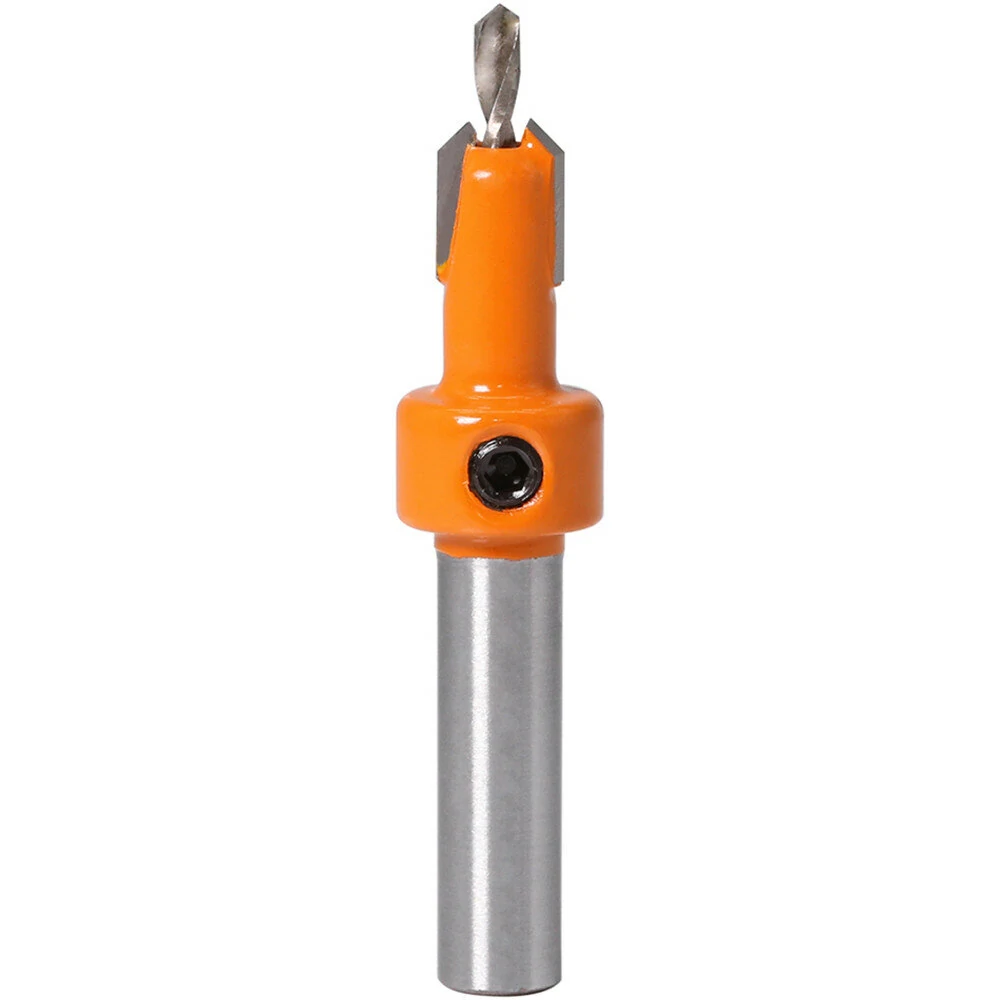 Drillpro 5Pcs Carbide Countersink Bit Set | 8mm Shank HSS Wood Router Bits - Image 3